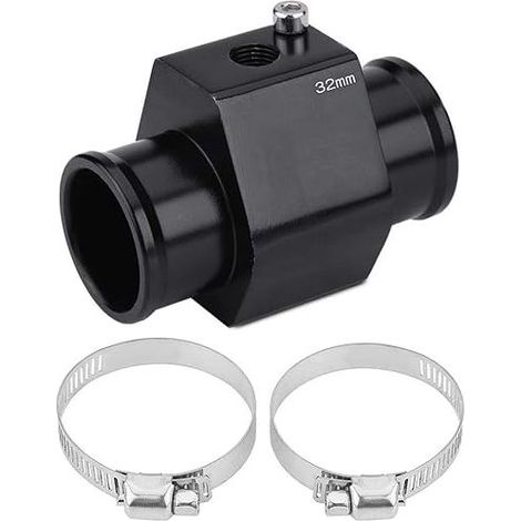 Capteur de Température de l'Eau,Adaptateur de Jauge de Tuyau de Température de l'Eau de Voiture Sonde de Température Joint de Radiateur(32mm)(noir) (1/5)