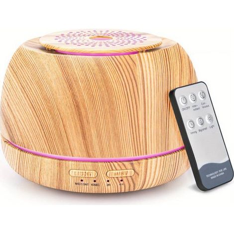 Umidificatore da 300 ml effetto legno, nebulizzazione a freddo, porta USB, lampada aromatica per auto con nebulizzazione a ultrasuoni - Crezuo