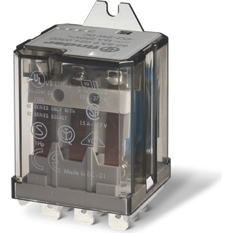 Relais de puissance 3NO 16A 24V DC interval contact  3mm Faston 250 AgSnO2 FINDER 628390244300