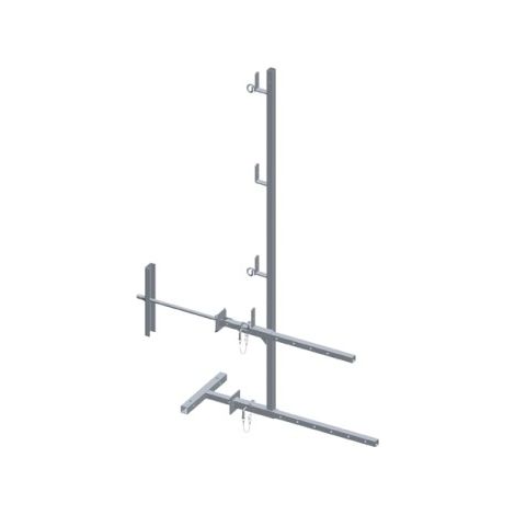 Garde-corps universel fixation réglable traversée pour mur 25cm h 1,5m - DIMOS - 1500 mm (1/2)