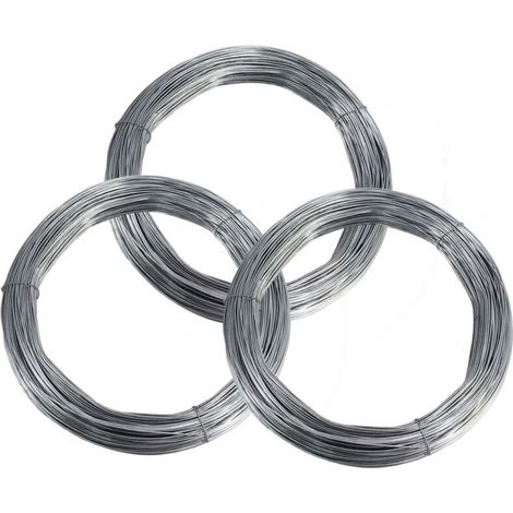 – Fil de tension 250 m 2,5 mm galvanisé – Pour clôtures de protection faune sauvage et pâturage – Résistant aux intempéries (1/4)