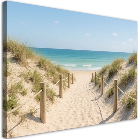 Wandbild Weg zum Strand Shabby Chic 90x60 cm