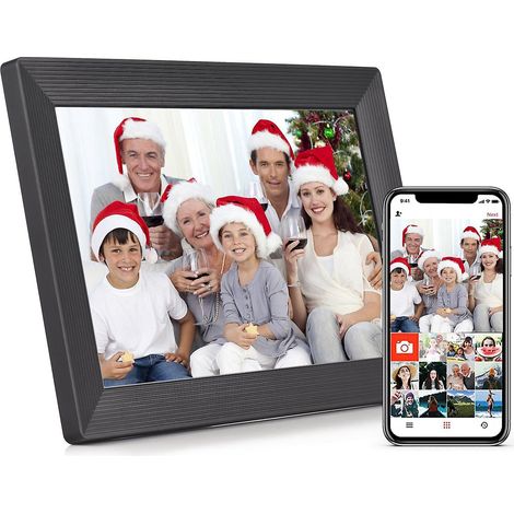 Andoer 10,1 Zoll WLAN-Digitalbilderrahmen, digitales Fotoalbum mit integriertem IPS-Touchscreen (1280 x 800 Pixel).