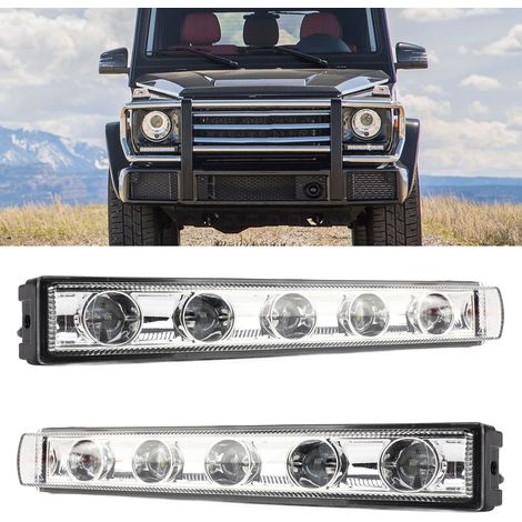 LED-Tagfahrlicht und Nebelscheinwerfer für Mercedes-Benz W463, G500, G550, G65, G63 und AMG 2004-2018 (paarweise erhältlich) in Silber. (1/5)