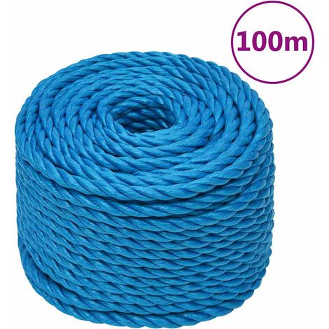 vidaXL Cuerda de trabajo polipropileno azul 20 mm 100 m (1/5)