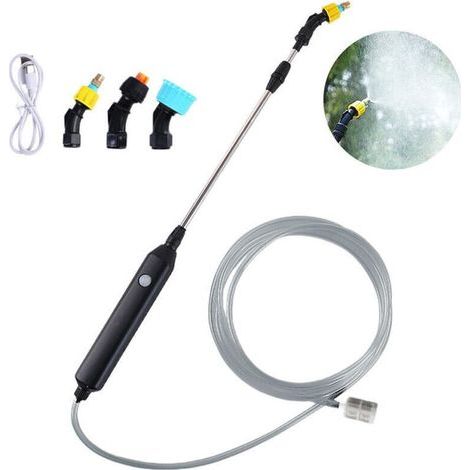Pulverisateur de Jardin Electrique, Electrique Toiture、Pulverisateur Lance Telescopique, Pulverisateur a Pression avec 3 Buses et Tuyaux de 5M pour Arrosage, Désherbage et Lavage de Voiture , (1/5)