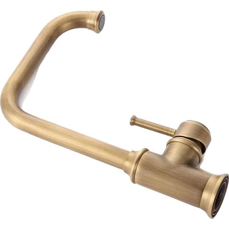 Küchenarmatur, Messing, 360° schwenkbarer Auslauf, Gold (1/2)