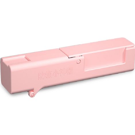 Bouton de sécurité pour ascenseur en plastique portable, outil sans contact, boîte rose, ouverture sans toucher, modèle Safety Press. (1/5)