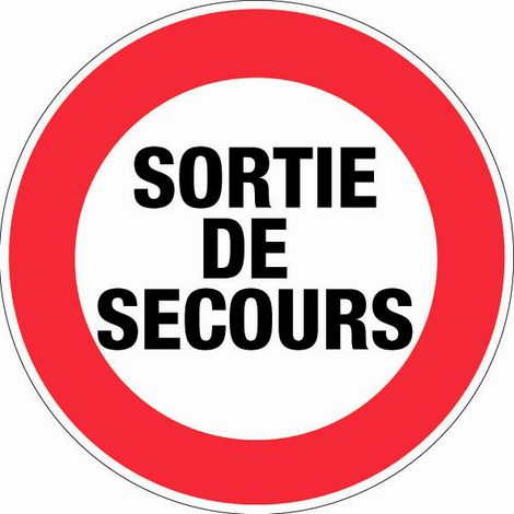 Panneau Sortie de secours - Rigide Ø300mm - 4060279