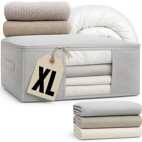 Housse de couette pour sac de rangement sous-vêtements gris XL (1/5)