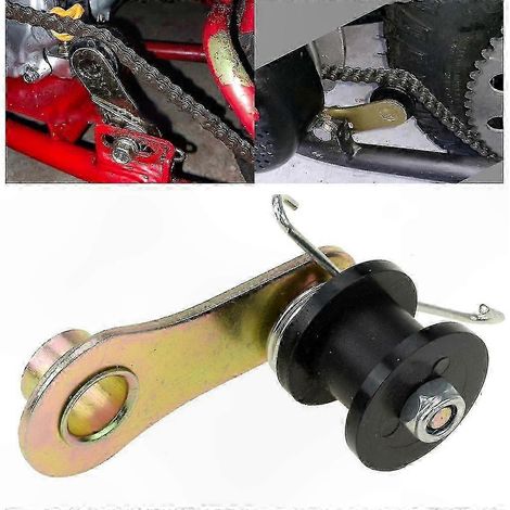 Tendeur de chaîne de moto avec ressorts et rouleaux pour le réglage des chaînes de transmission. (1/5)