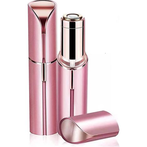 Épilateur facial pour femmes, rasoir électrique rechargeable indolore avec lame double anneau douce et précise, format rouge à lèvres portable, facile à utiliser (1/5)