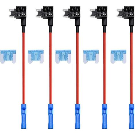 Lot de 5 mini porte-fusibles, interface pratique et sécurisée, profil bas, pour GPS de voiture. (1/4)