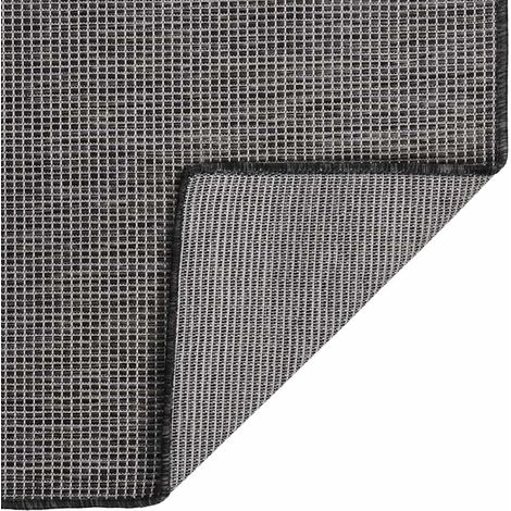 Maison Exclusive - Outdoor-Teppich Flachgewebe 140x200 cm Grau (1/5)