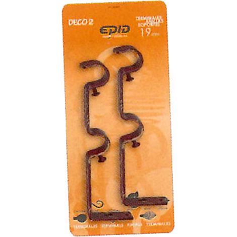 Staffe per aste per tende 19 mm doppie fisse nero/oro