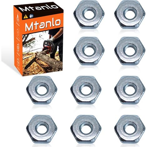 Écrou de barre guide pour tronçonneuse Stihl MS361 MS440 MS441 MS460 MS461 MS660 MS650, 10 écrous hexagonaux M8 (1/5)
