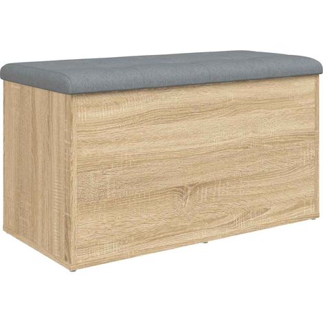 Maison Exclusive - Banco de almacenaje roble Sonoma 82x42x45 cm m (1/5)