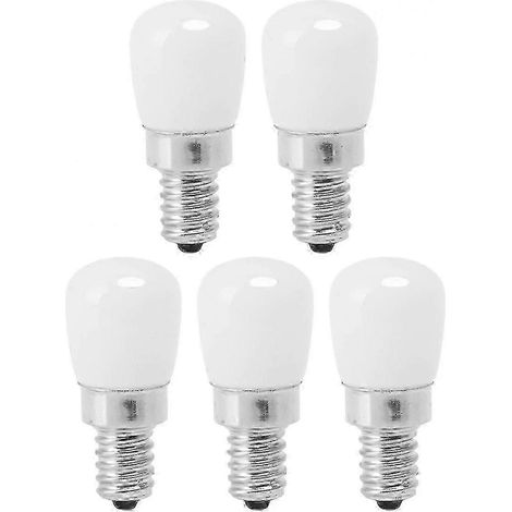 Lot de 5 ampoules LED pour réfrigérateur, modèle E12, compatibles avec le compartiment congélateur pour l'éclairage domestique. (1/5)