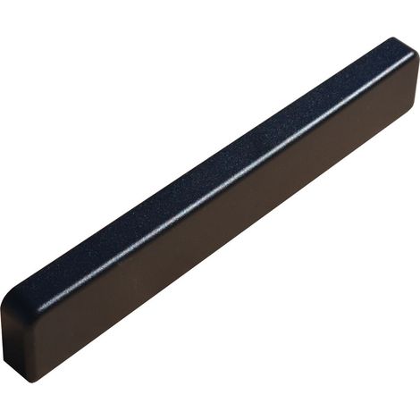 Embout couvertine plat 27cm noir 9005 sablé (1/4)