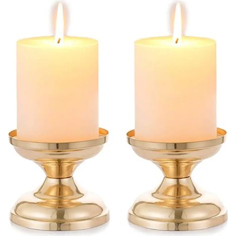 2PCS chandeliers de fer pour le dîner de mariage ornement de l'or (1/5)