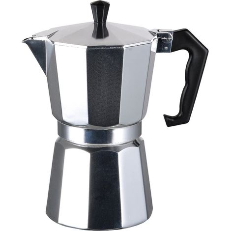 Macchina per il caffè e macchina per l'espresso da piano cottura, moka per la preparazione classica in stile italiano e cubano, caffetteria (12 tazze)