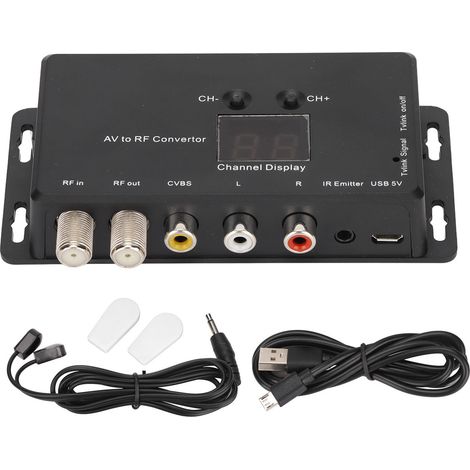 TV-Link-Modulator, einstellbare Unterstützung für AV-zu-RF-Konverter für Set-Top-Boxen, Decoder und Audio-Video-Quellen