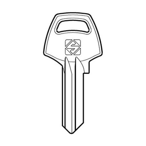 CHIAVE PIATTA CORBIN CB3 SILCA - OTTONE NICHELATO- 20 pezzi