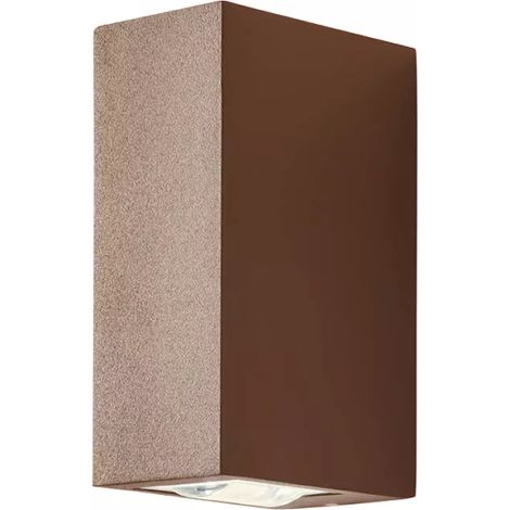 Applique led redo group ace 4000 monoemissione ip54 alluminio, finitura metallo marrone scuro (1/5)