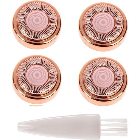 Têtes De Remplacement Pour Épilateur Pour Le Visage,4 Pièces Tete Flawless,Têtes De Rechange Pour Épilation,Lame Flawless,Flawless Tete De Rechange,Lames Flawless,Remover Cheveux Rosy Gold Flawless (1/5)