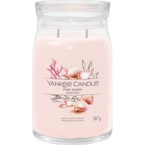 YANKEE CANDLE Signature Große Duftkerze im Glas, PINK SANDS, 567 g (1/5)