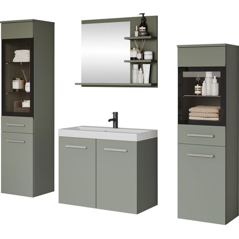 Conjunto de mueble de baño Scientia IV, Verde polvoriento