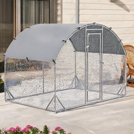 Poulailler argent en acier Galvanisé 280 x 190 x 197 cm (1/5)