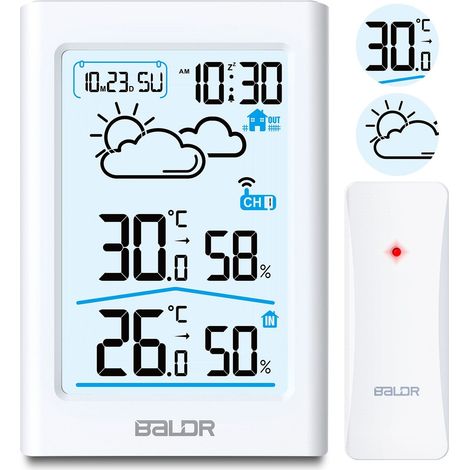 Weather station with display bd 911 white 88325