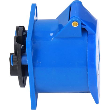 3-polige, verdeckte Industriesteckdose aus PC-Messing, blau, CEE-Stecker für elektrische Stromversorgung, Schutzart IP44, 220–250 V (1/5)