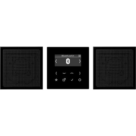 Jung Radio inteligente DAB+ Bluetooth®, Set Stereo, serie LS, negro DAB LS2 BT SW