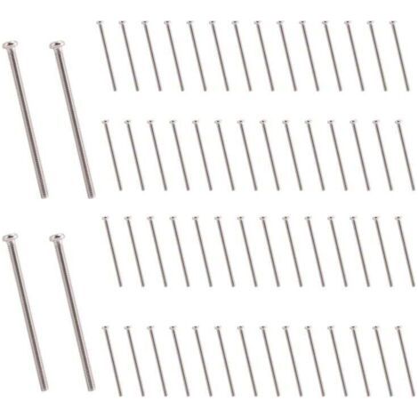 M2,5 x 40mm Acier inoxydable 304 Vis a ronde Boulon 60pcs