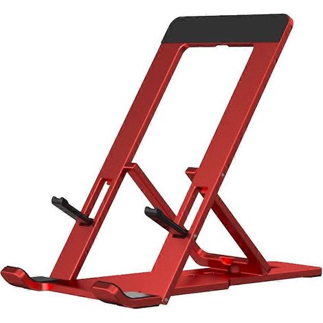 Faltbarer Handyhalter, kompatibel mit allen Mobiltelefonen (rot). (1/5)