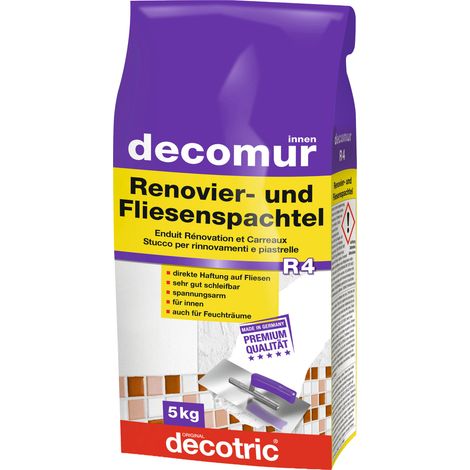 Decotric Decomur Renovier- und Fliesenspachtel R4 5 kg Fliesenkleber (1/3)