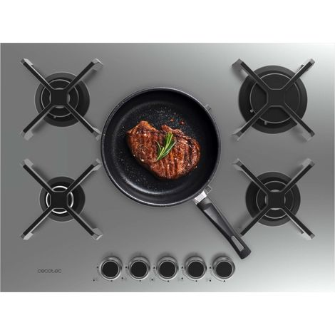 Plaque de Cuisson au Gaz 5 Feux Bolero Squad G 5400S Inox Cecotec