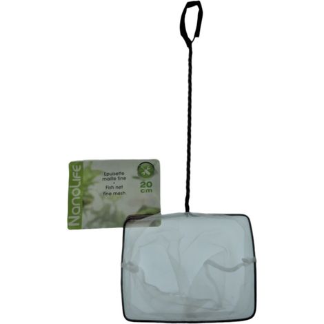 Epuisette filet blanc, maille fine, 20 cm x 16 x 53 cm, aquarium - animallparadise
