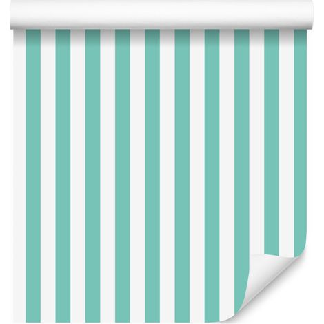 Weiß gestreifte Tapete für Wohn- und Schlafzimmer, 50 x 1000 cm (1/5)