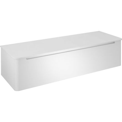 Meuble sous-vasque KERALA 140x35x47,5cm, 1x tiroir, blanc brillant (1/5)