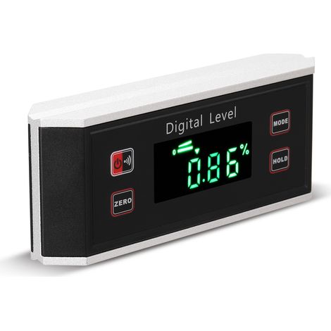 Decdeal Niveau numérique portable 4x90° IP54 étanche - Rapporteur numérique/inclinomètre LCD - Mesure absolue/relative - Fonction "Hold" - Pour menuiserie et bricolage (1/5)