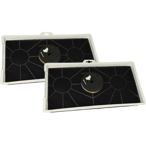 vhbw 2x Aktivkohlefilter kompatibel mit Neff D5675X0/07, D5675X0/06, D5675X0/05, D5675X0/04 Dunstabzugshaube + Befestigungsmaterial