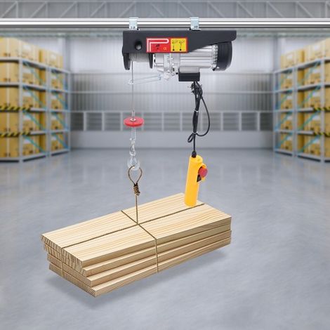 500kg Electric Hoist UK 1050W 18m Steel Wire with Emergency Stop & Remote (1/5)