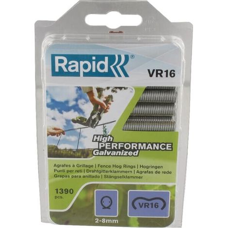 Vr16 Galva - Drahtklammern für Zaun - Blister 1390 Stück - Rapid
