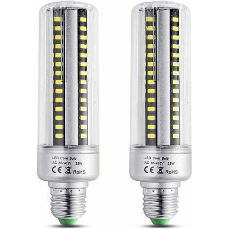 Ampoule E27 25W LED Blanc Chaud 3000K, 2500LM de Haute Luminosité, équivalent Halogène Ampoule 200W, Non-dimmable, E27 LED Ampoule de Mas pour Plafonnier, lot de 2 (1/4)