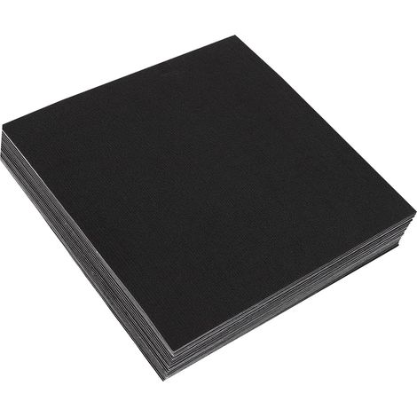 Lot de 20 dalles de moquette carrées autoportantes - 50 x 50 cm - Résistantes - Avec patch adhésif - Pour tous les domaines de la maison, du bureau, de la chambre à coucher - Antidérapant - Noir - 5 ㎡