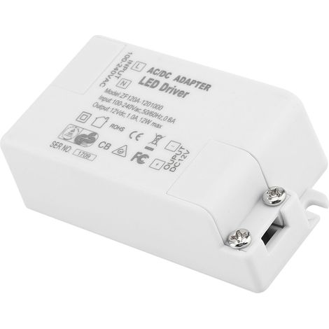 Transformateur d'alimentation à découpage pour pilote de LED SMD AC 100-240V vers DC 12V pour bande LED (12W) (1/5)