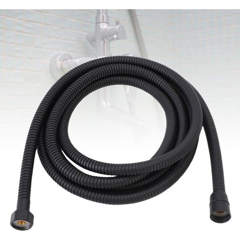 Tuyau de douche universel, 1,5 m, flexible et lisse, en PVC, anti-torsion, protection contre la corrosion, résistant à la pression, tuyau de rechange durable, argenté (1/4)